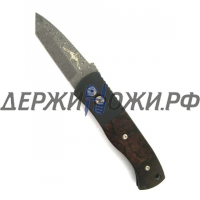 Нож Emerson Custom Desert Ironwood Shark Tooth Damascus Pro-Tech складной автоматический PR/E713DIW