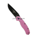 Нож RAT-2 Black Blade Pink Handle Ontario складной ONT/8863