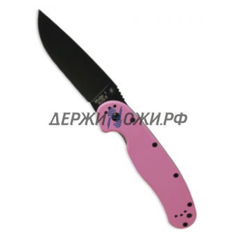 Нож RAT-1 Black Blade Pink Handle Ontario складной ONT/8866
