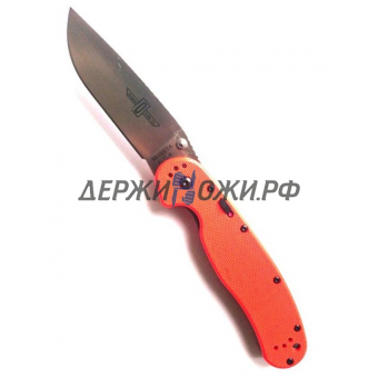 Нож RAT-1A Assisted Satin Blade Orange G10 Handle Ontario складной полуавтоматический ONT/8870OR