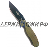 Нож RAT-1A Assisted Black Blade Olive Drab G10 Handle Ontario складной полуавтоматический ONT/8871OD