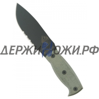 Нож Afghan Black Micarta Serrated Ontario ONT/9419BMSR