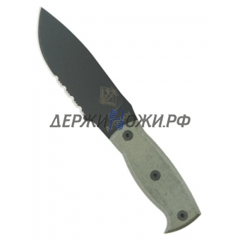 Нож Afghan Black Micarta Serrated Ontario ONT/9419BMSR