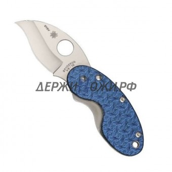 Нож Cricket Nishijin Blue Glass Fiber Spyderco складной 29GFBLP