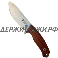 Нож Russian Bear Satin Santos Wood Dendra L/DNF-2ST-ST