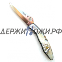Нож Santa Fe Spyderco Police (перламутр) складной SF/SPYJ7P 
