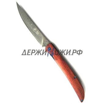 Нож HIKARI-ITTO RYU Damascus Mahogany Hikari складной HK/SK01DMCBL
