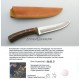 Нож охотничий MARUYOSHI "M-10", дамаск, 150 мм, рог, изогнутая рукоять.
