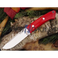 Нож Bark River Drop Point Hunter модель Red Linen Micarta