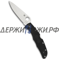 Нож Endura Flat Ground Black Spyderco складной 10FPBK
