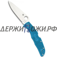 Нож Endura Flat Ground Blue Spyderco складной 10FPBL
