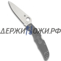 Нож Endura Flat Ground Grey Spyderco складной 10FPGY