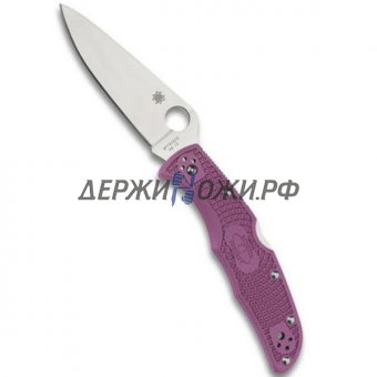 Нож Endura Flat Ground Purple Spyderco складной 10FPPR