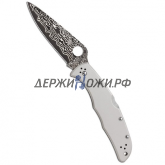 Нож Endura 4 Titanium Damascus Spyderco складной 10TIPD