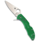 Нож Delica Flat Ground Green Spyderco складной 11FPGR