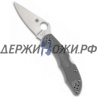 Нож Delica Flat Ground Grey Spyderco складной 11FPGY