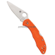 Нож Delica Flat Ground Orange Spyderco складной 11FPOR