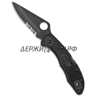 Нож Delica Combo Black Spyderco складной 11PSBBK