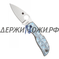 Нож Chaparral 3 Blue Stepped Titanium Spyderco складной 152STIBLP