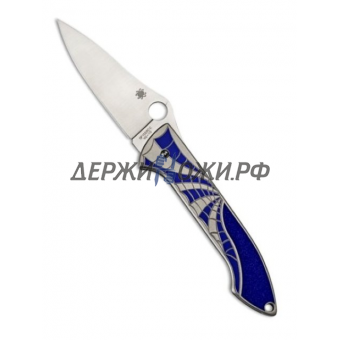 Нож  Mike Draper Folder TI Blue Spyderco складной 171TIBLP