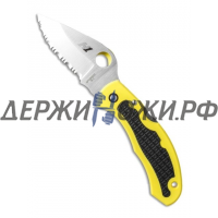 Нож Snap-It Salt Knife Serrated Yellow FRN Spyderco складной 26SYL