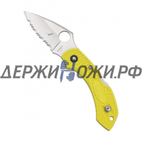 Нож Dragonfly 2 Salt Yellow FRN Handle Spyderco складной 28SYL2 
