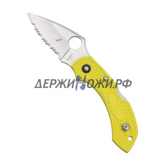 Нож Dragonfly 2 Salt Yellow FRN Handle Spyderco складной 28SYL2
