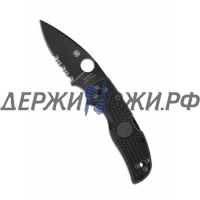 Нож Native 5 Black Combo Edge Spyderco складной 41PSBBK5